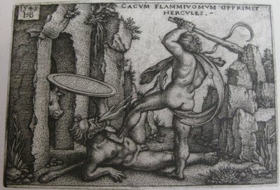 Hercules Killing Cacus by Hans Sebald Beham